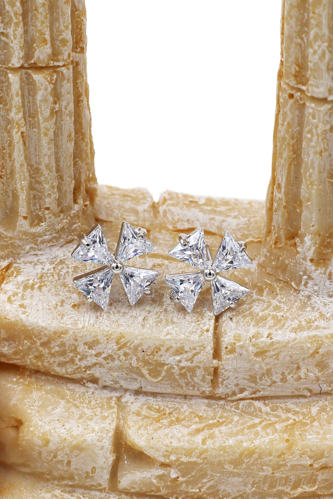 mini windmill crystal earrings