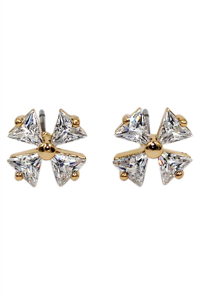 mini windmill crystal earrings