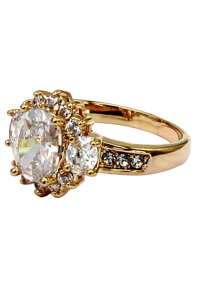 shining mosaic crystal sun ring