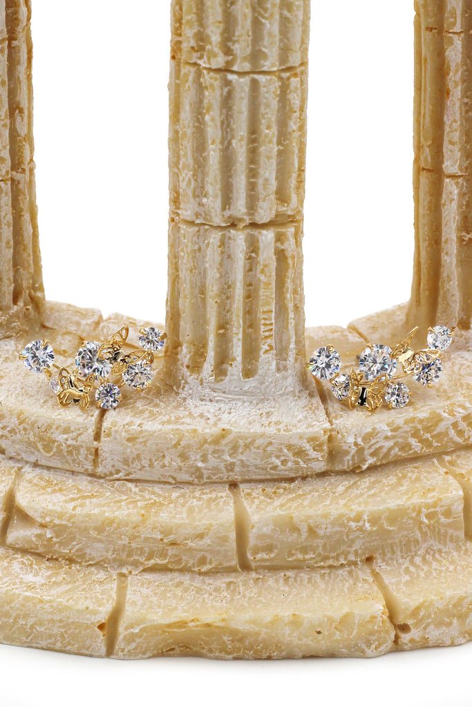 mini butterflies crystal earrings