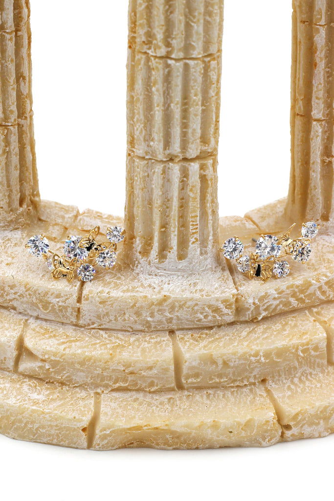 mini butterflies crystal earrings