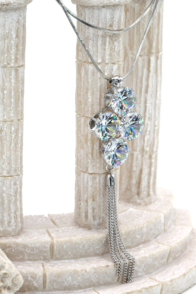 fashion big circle crystal necklace