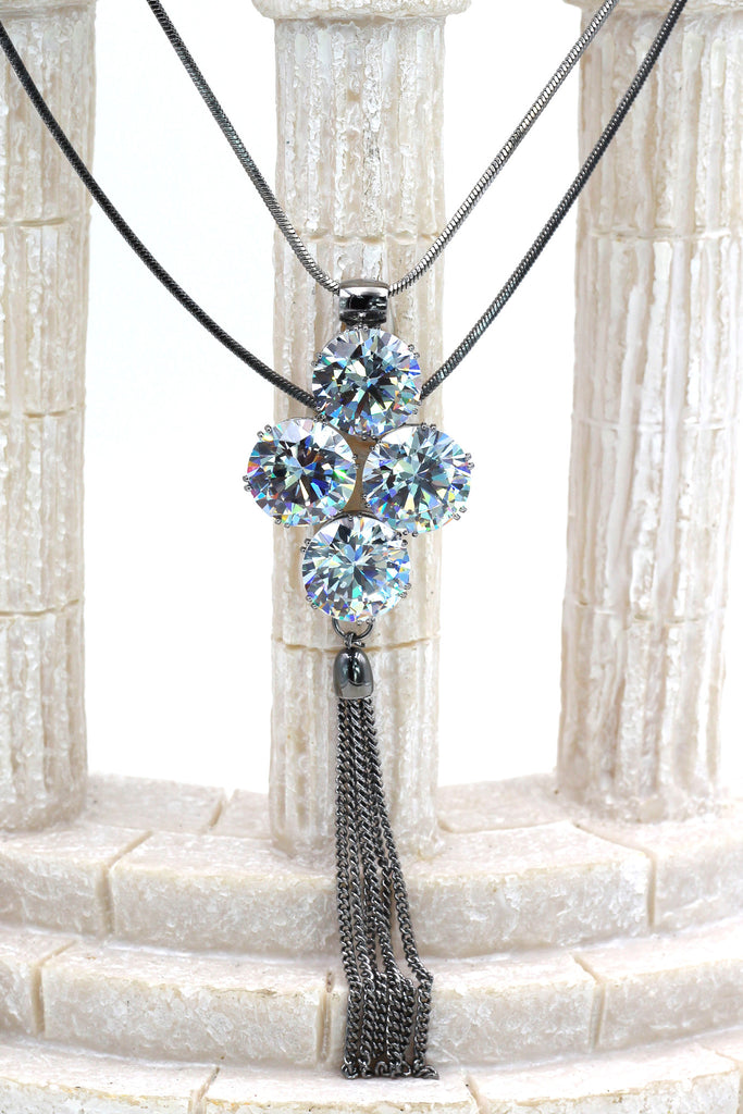 fashion big circle crystal necklace