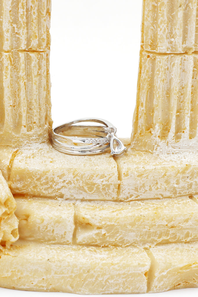 fashion multilayer crystal ring