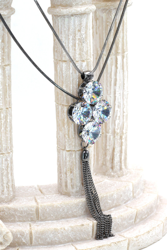 fashion big circle crystal necklace