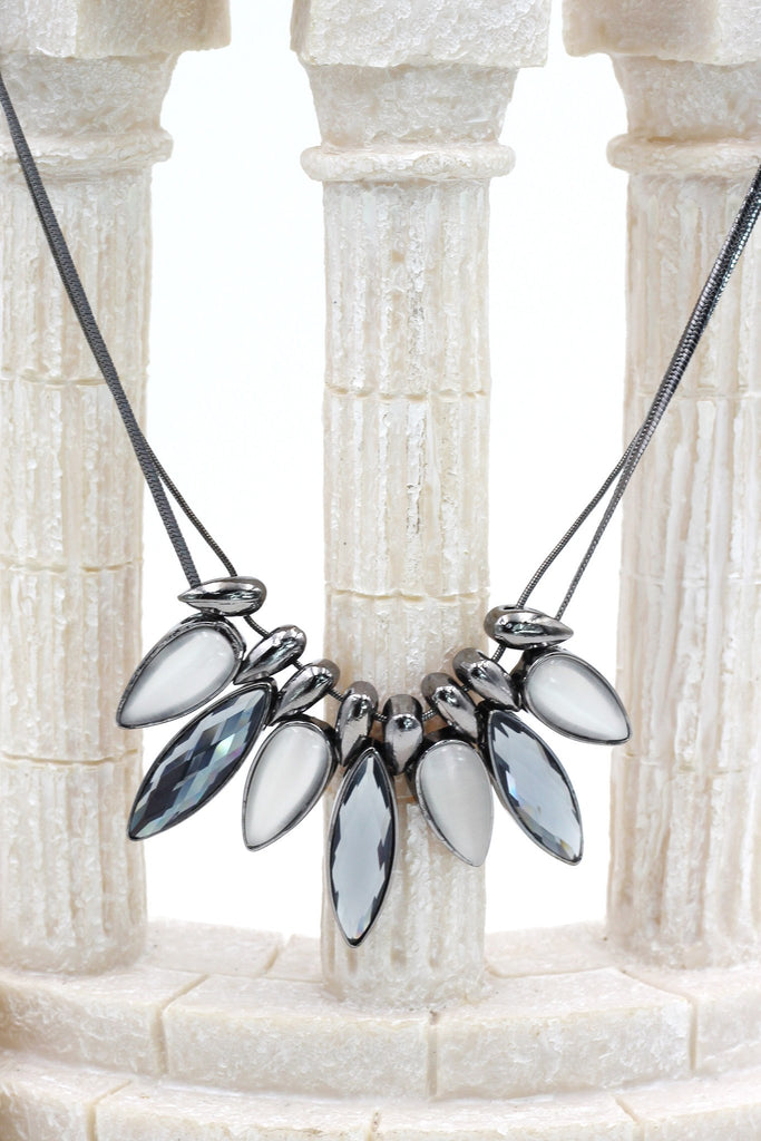 fashion elegant crystal earrings necklace set