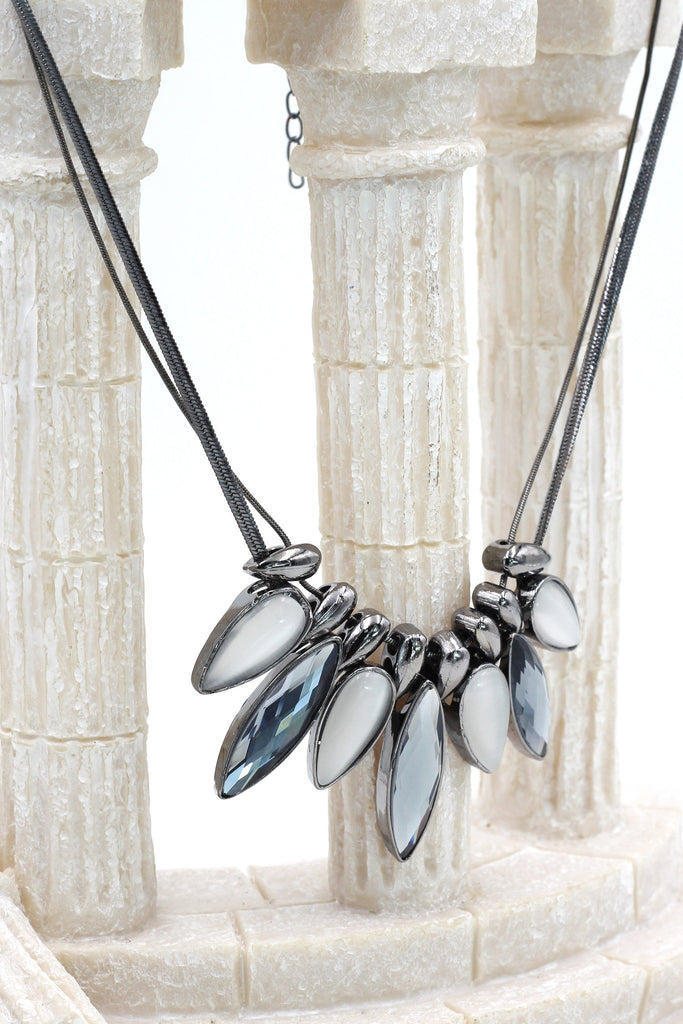 fashion elegant crystal earrings necklace set
