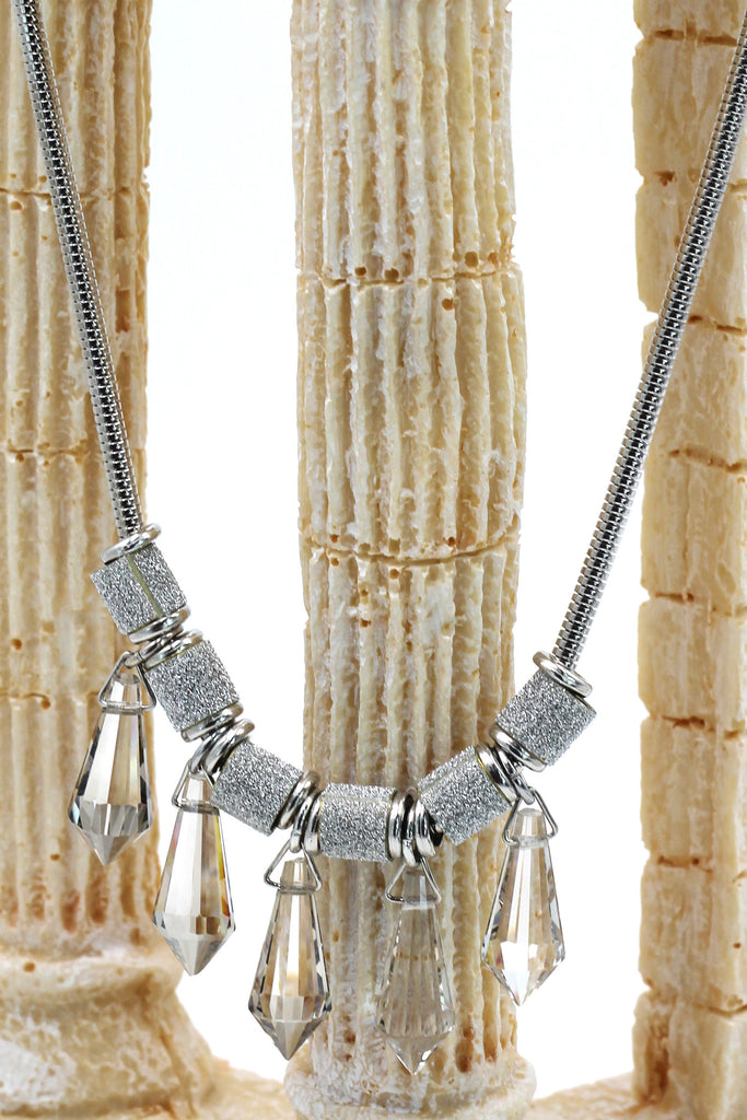 fashion silver crystal necklace