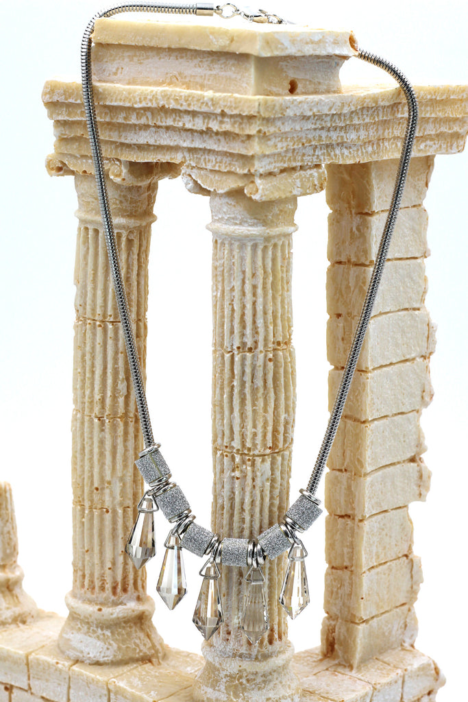 fashion silver crystal necklace