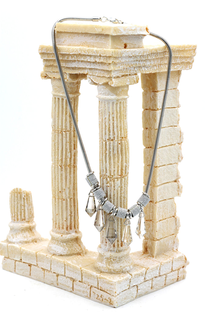 fashion silver crystal necklace