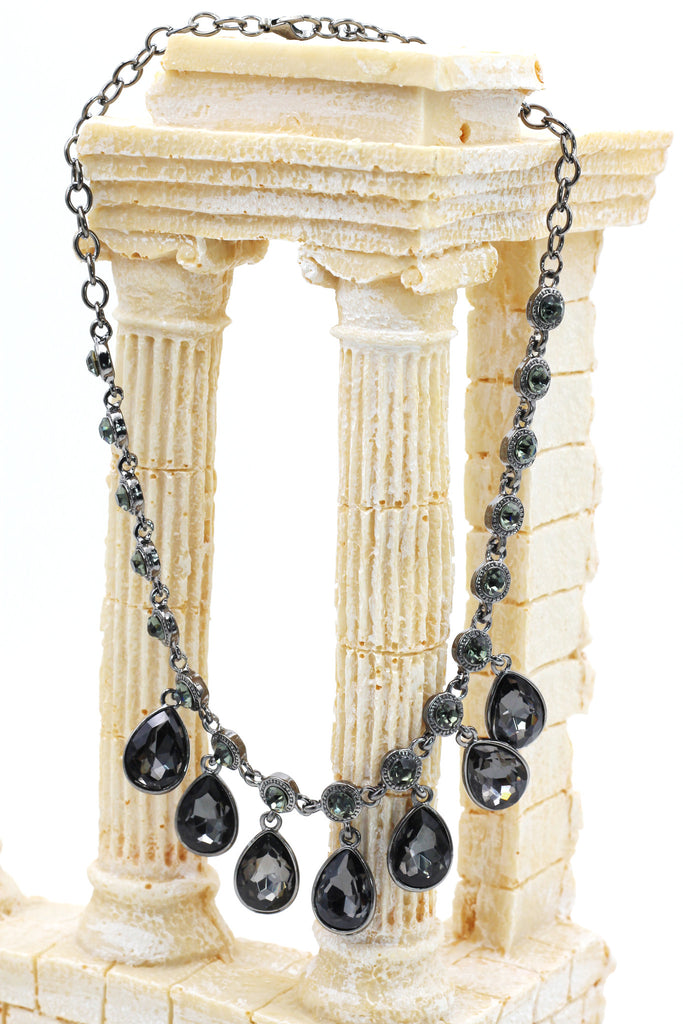 fashion black crystal necklace