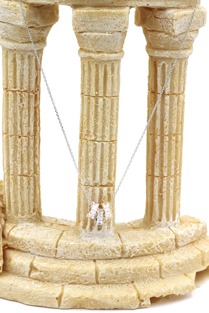 shimmering crystal Ring necklace set