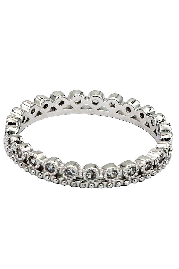 mini inlaid crystal ring