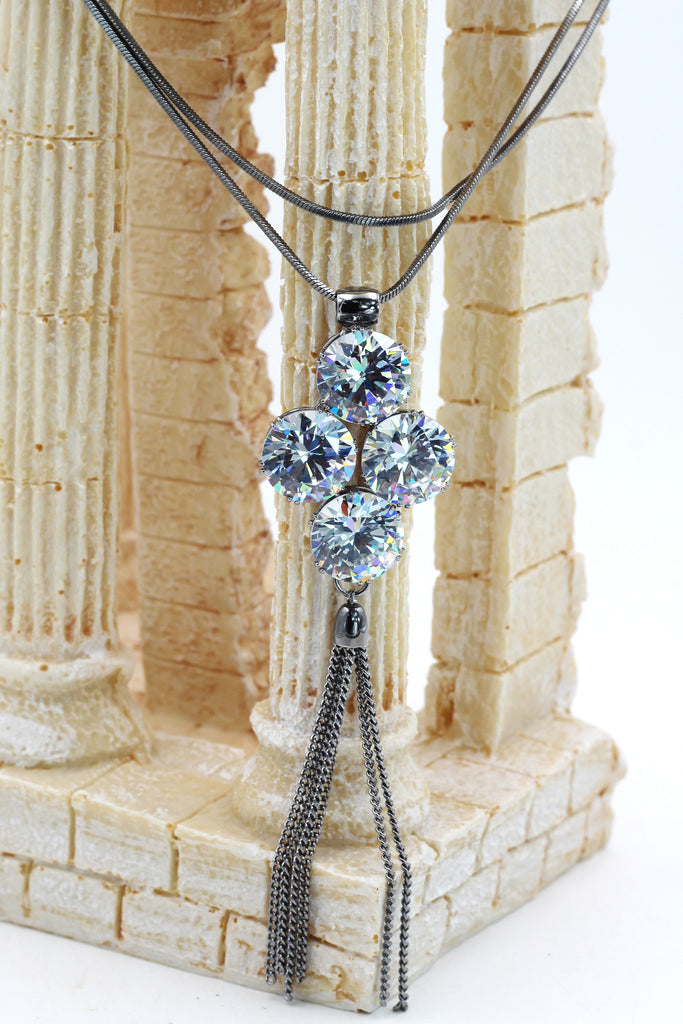 fashion big circle crystal necklace