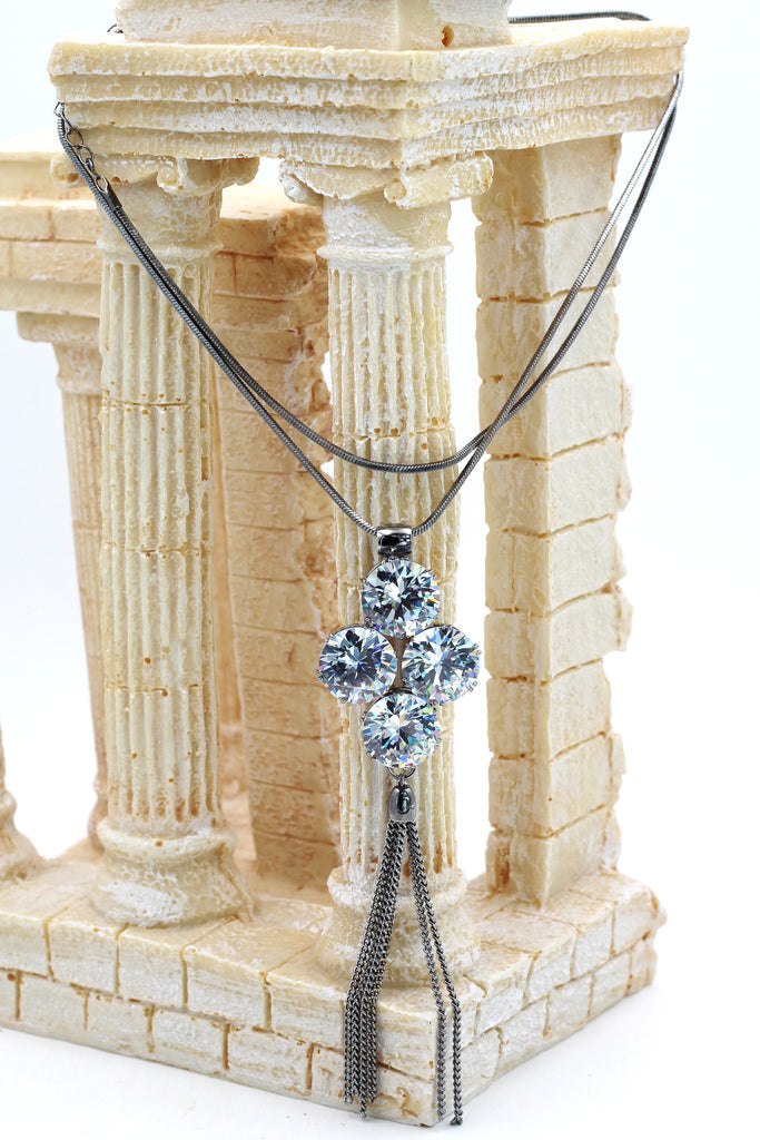 fashion big circle crystal necklace