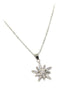 fashion crystal star claws silver necklace