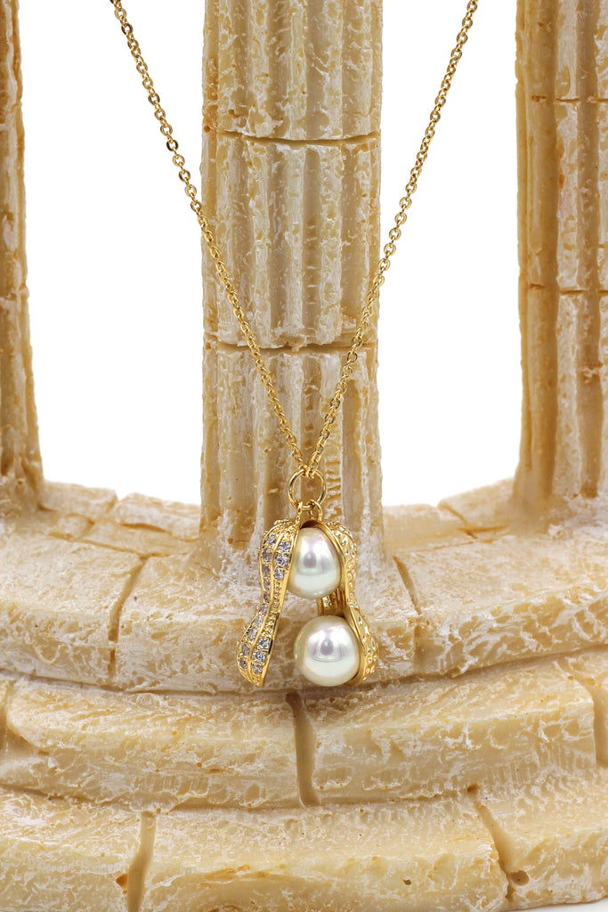 Peanut shape exquisite pearl necklace