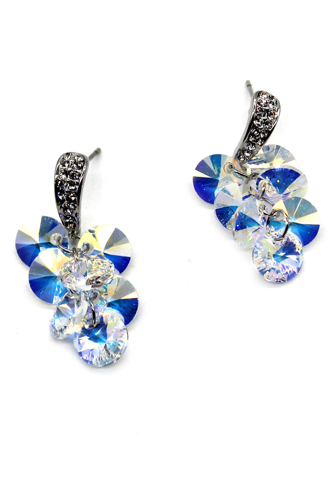 shining pendant swarovski crystal earrings