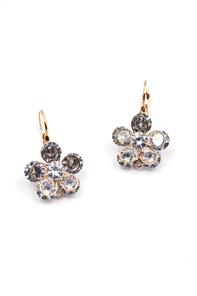 fashion crystal flower earrings