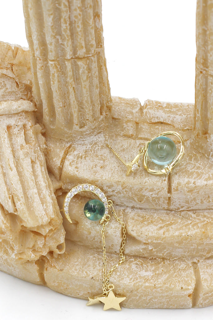 Fashion Moon Planet Earrings