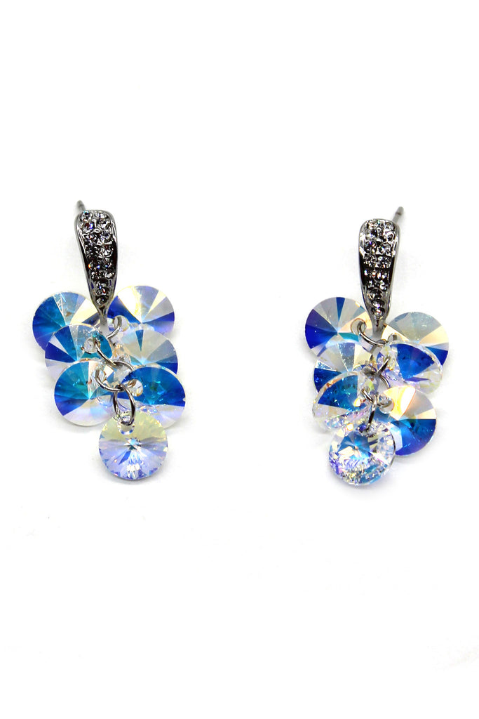 shining pendant swarovski crystal earrings