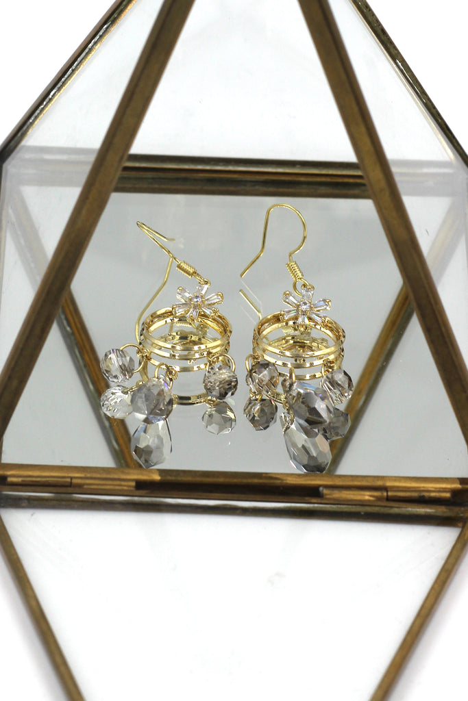 Fashion round crystal earrings