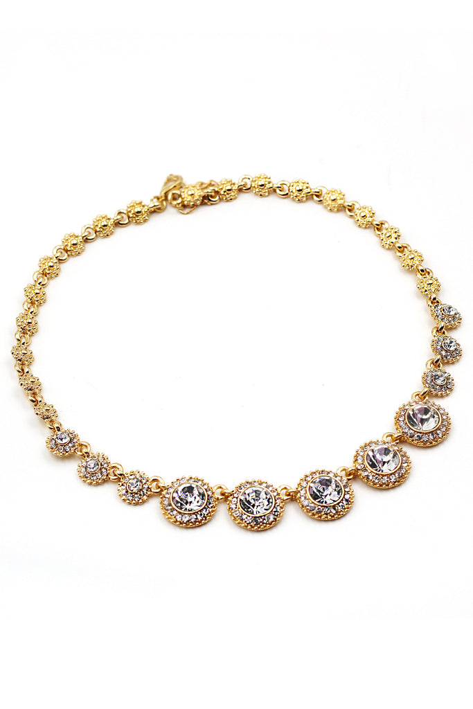 noble silver crystal necklace