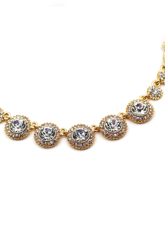 noble silver crystal necklace