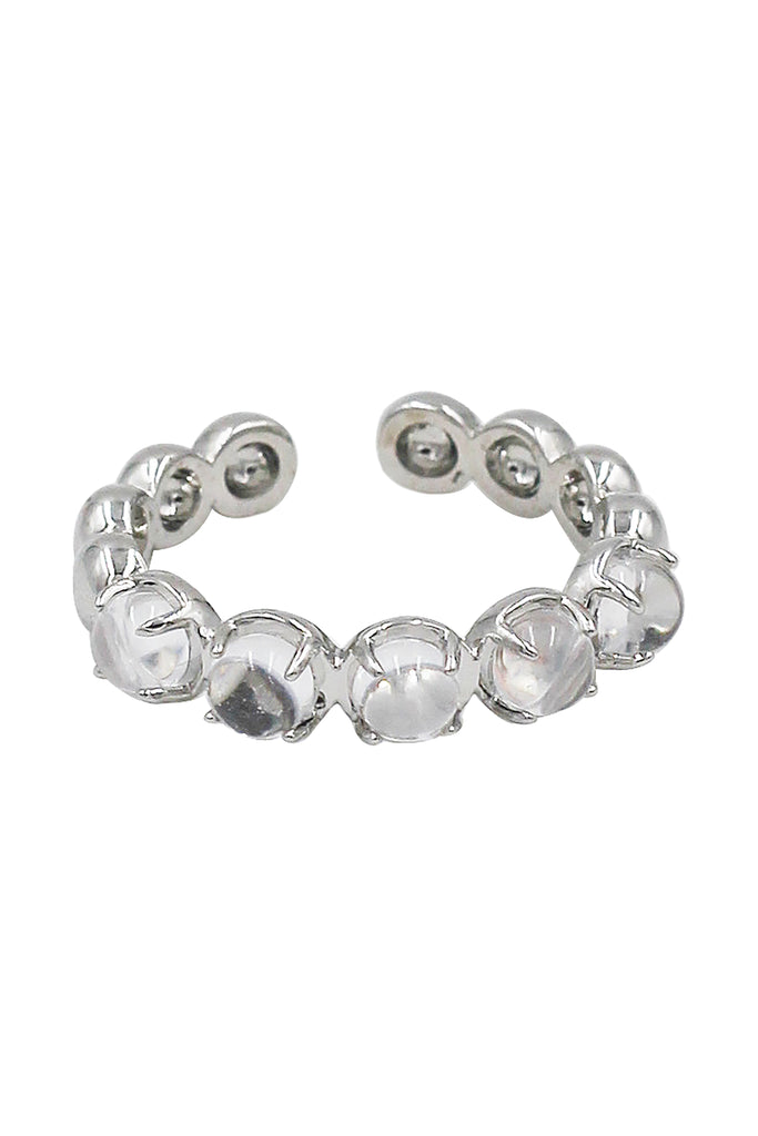 Fashion round crystal open ring
