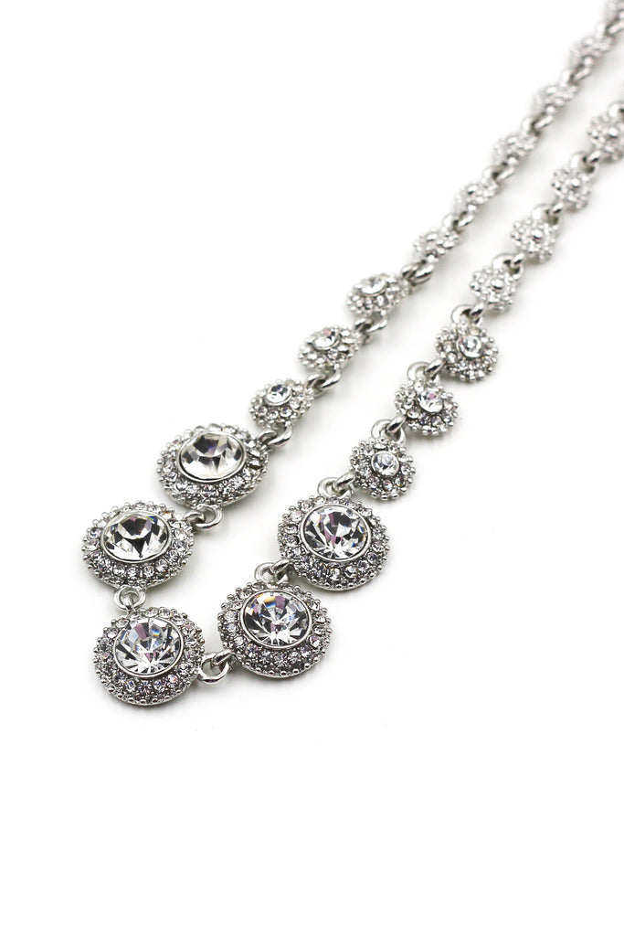 noble silver crystal necklace