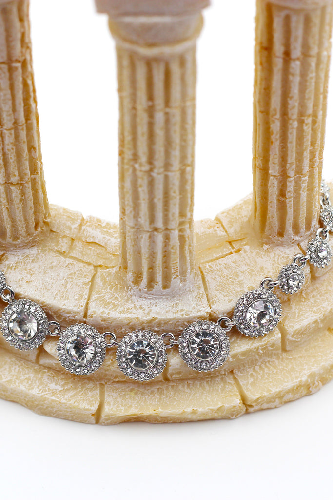 noble silver crystal necklace