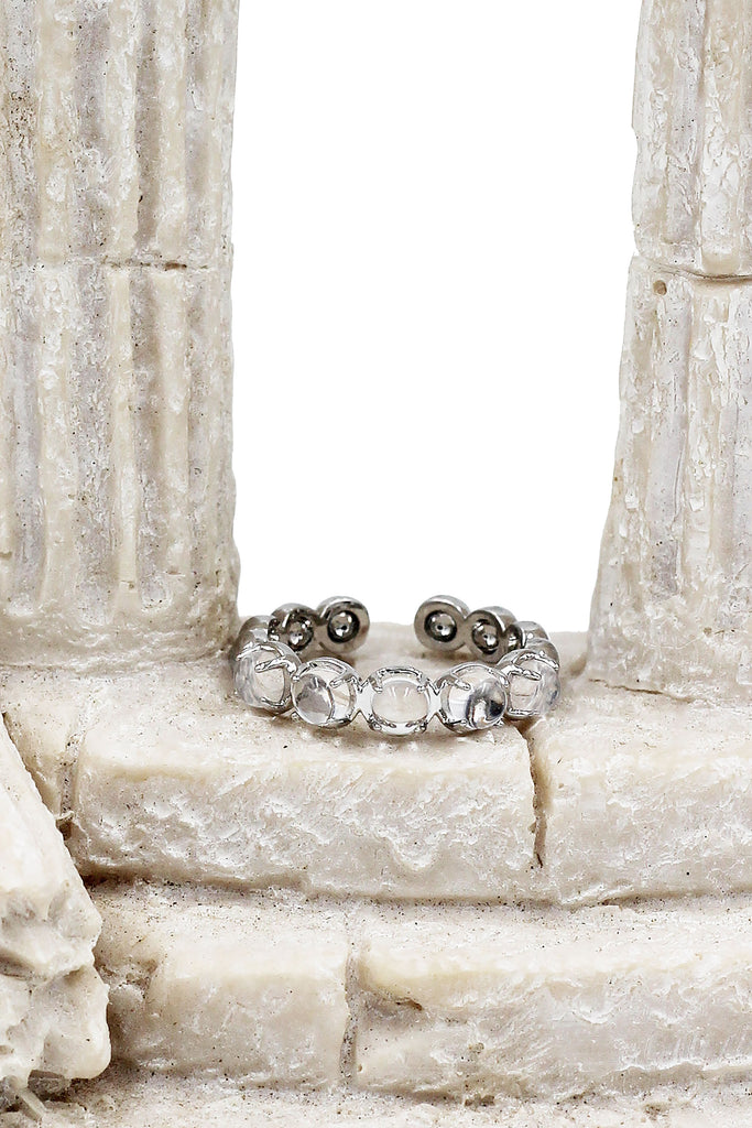 Fashion round crystal open ring