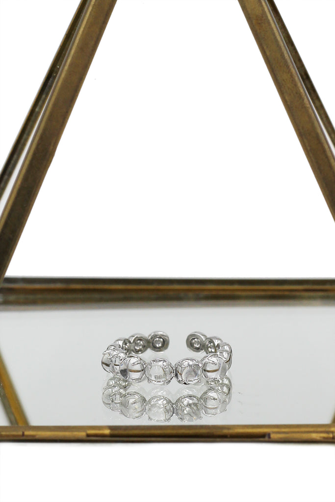Fashion round crystal open ring