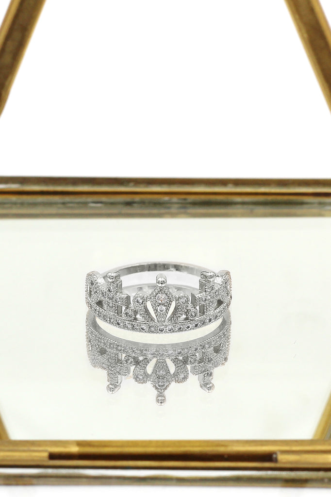fashion crown micro inlaid ring