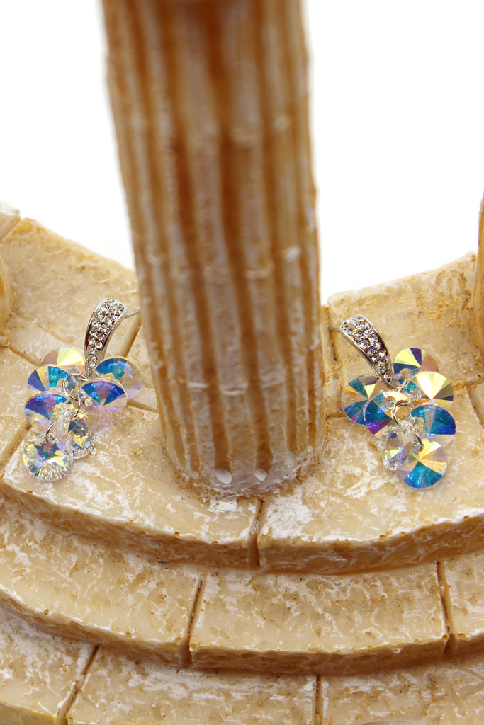 shining pendant swarovski crystal earrings