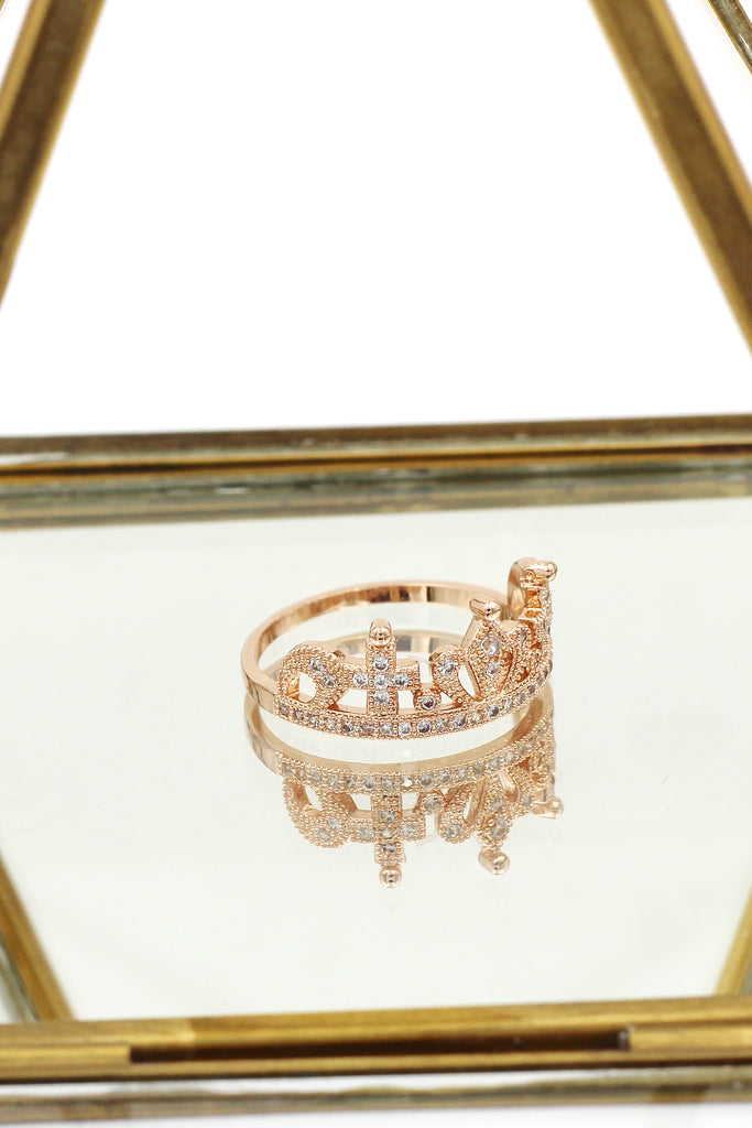 fashion crown micro inlaid ring