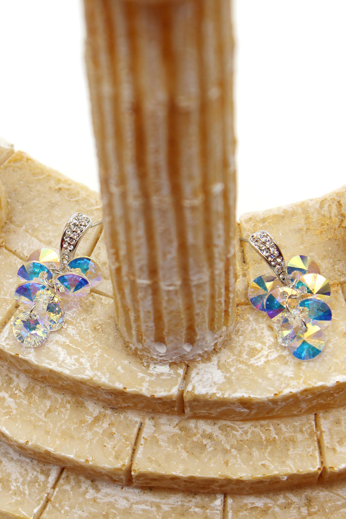 shining pendant swarovski crystal earrings