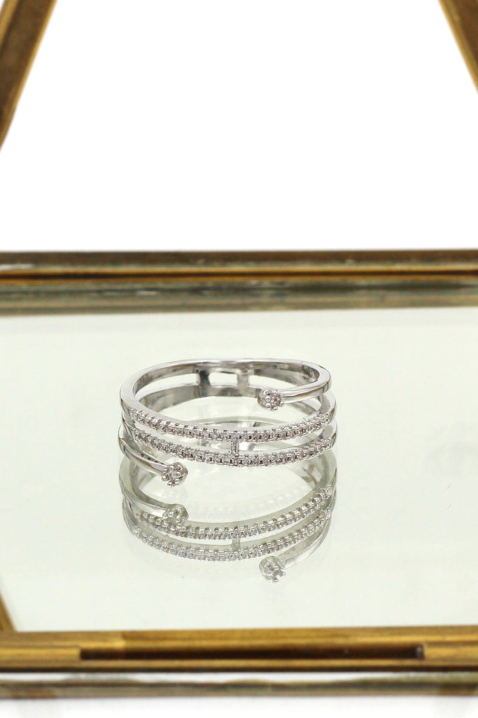 fashion double crystal ring
