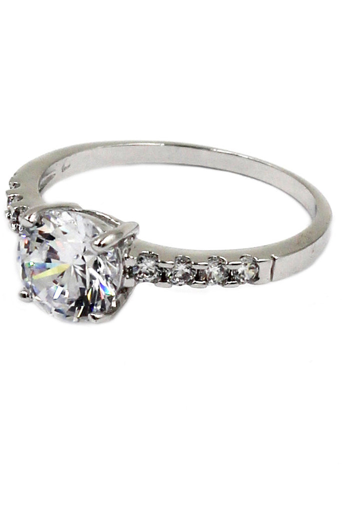 simple four claw crystal Ring