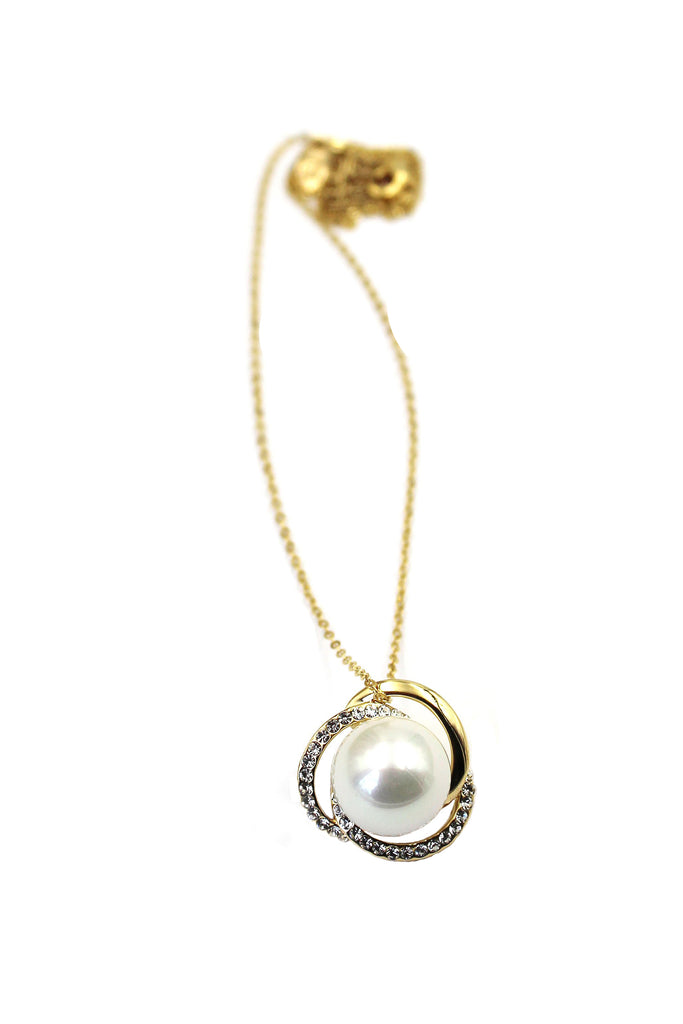 Noble Round pearl Earrings necklace set