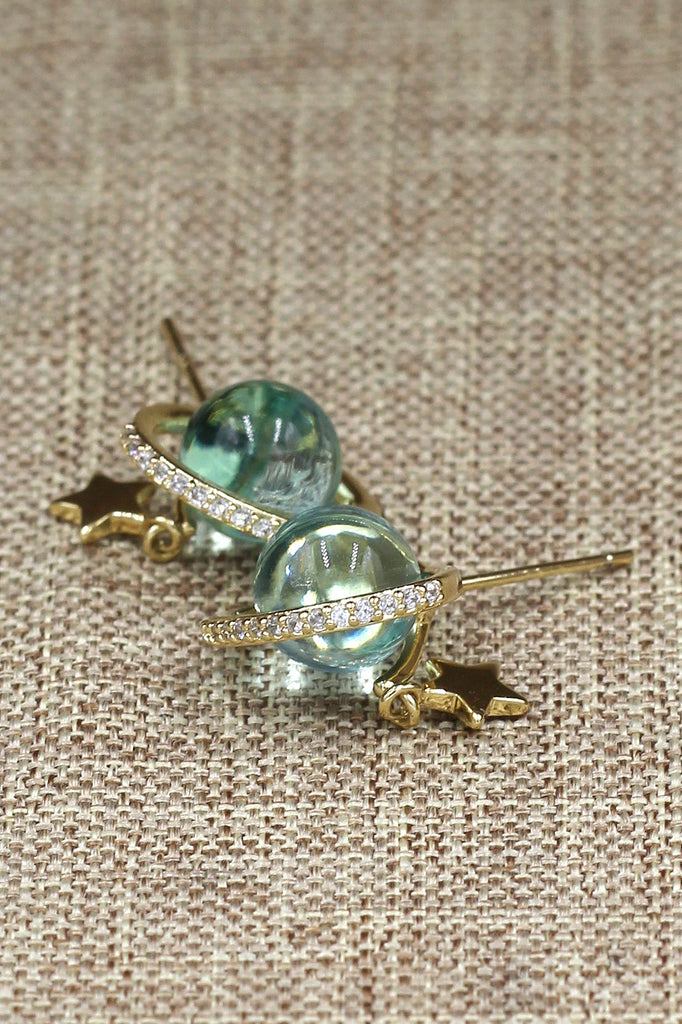 Fashion Fantasy Planet Necklace Earrings Set