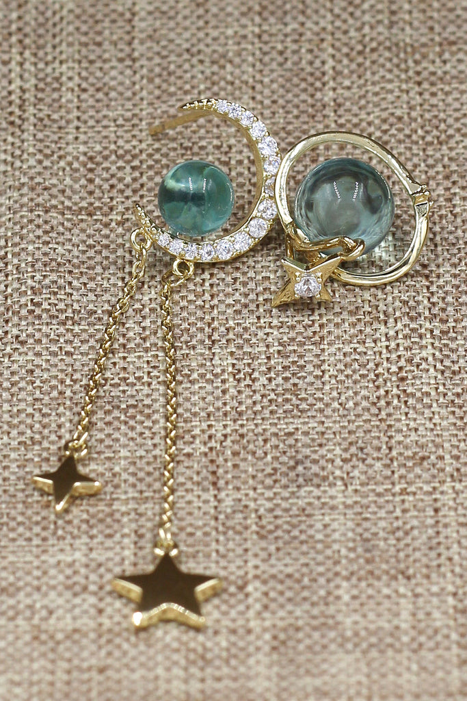 Fashion Moon Planet Earrings