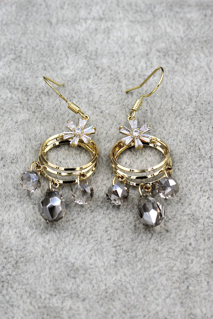 Fashion round crystal earrings