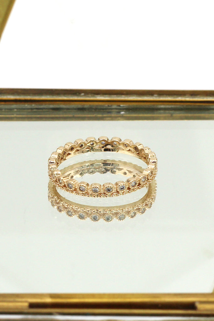 mini inlaid crystal ring