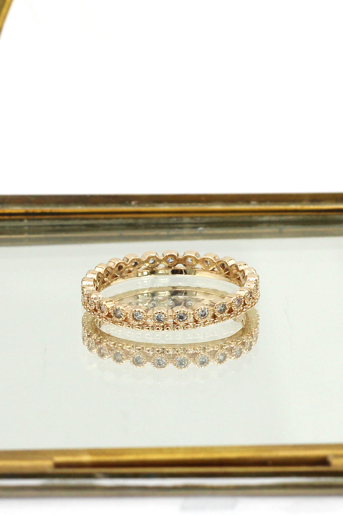 mini inlaid crystal ring