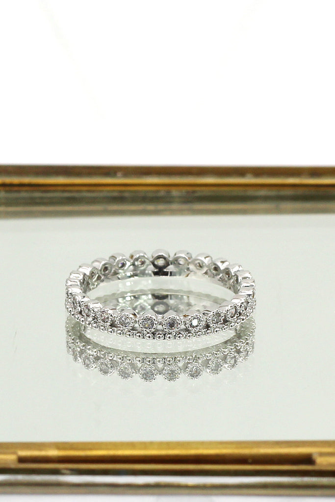 mini inlaid crystal ring