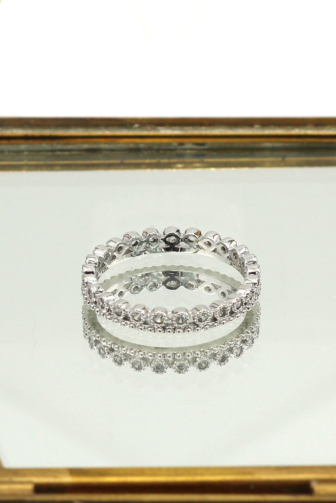 mini inlaid crystal ring