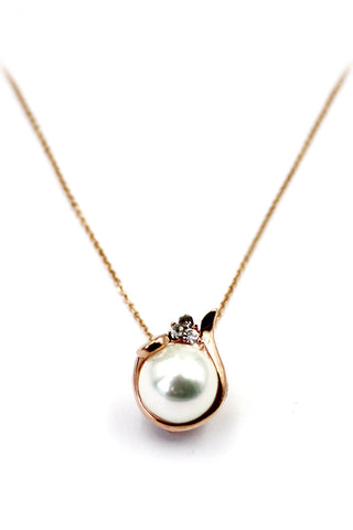 duplexes mini crystal cross pearl necklace
