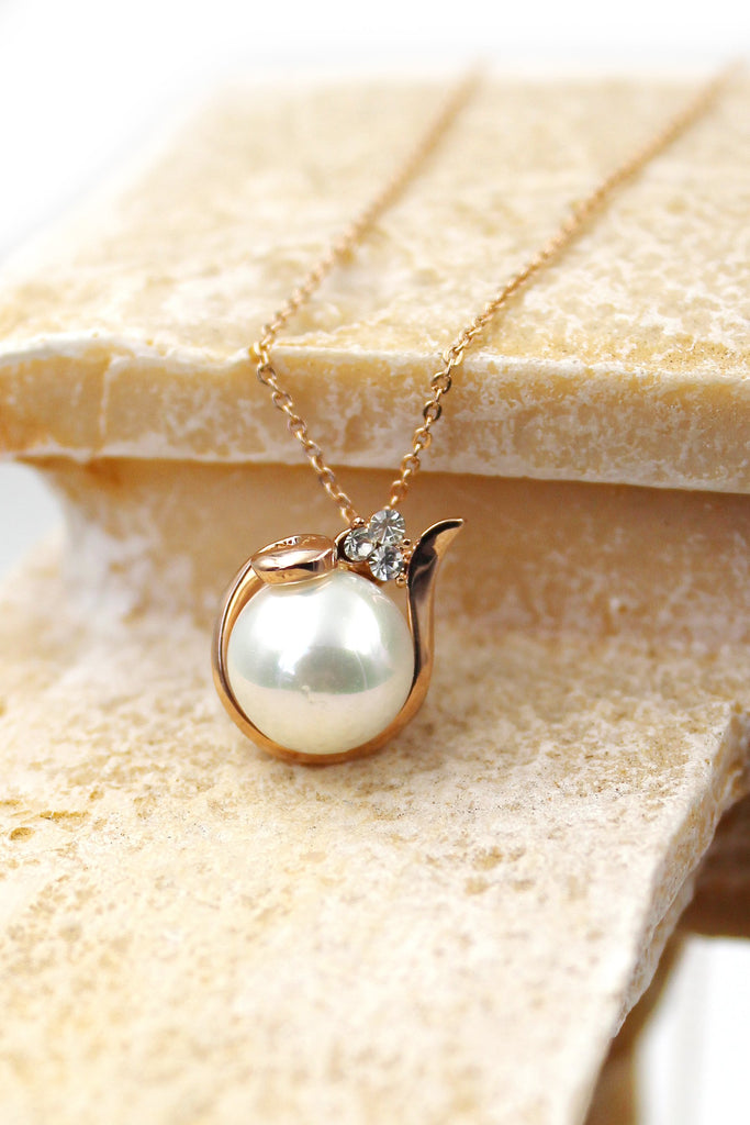 Fashion simple pearl gold earrings set