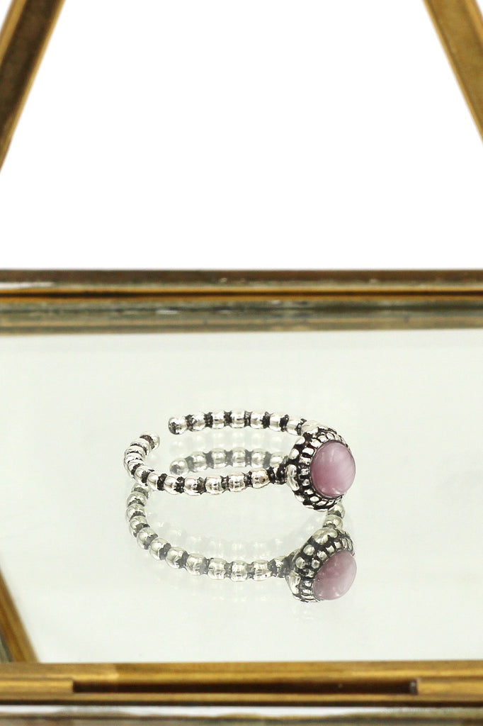 opened opal ring crystal earring set